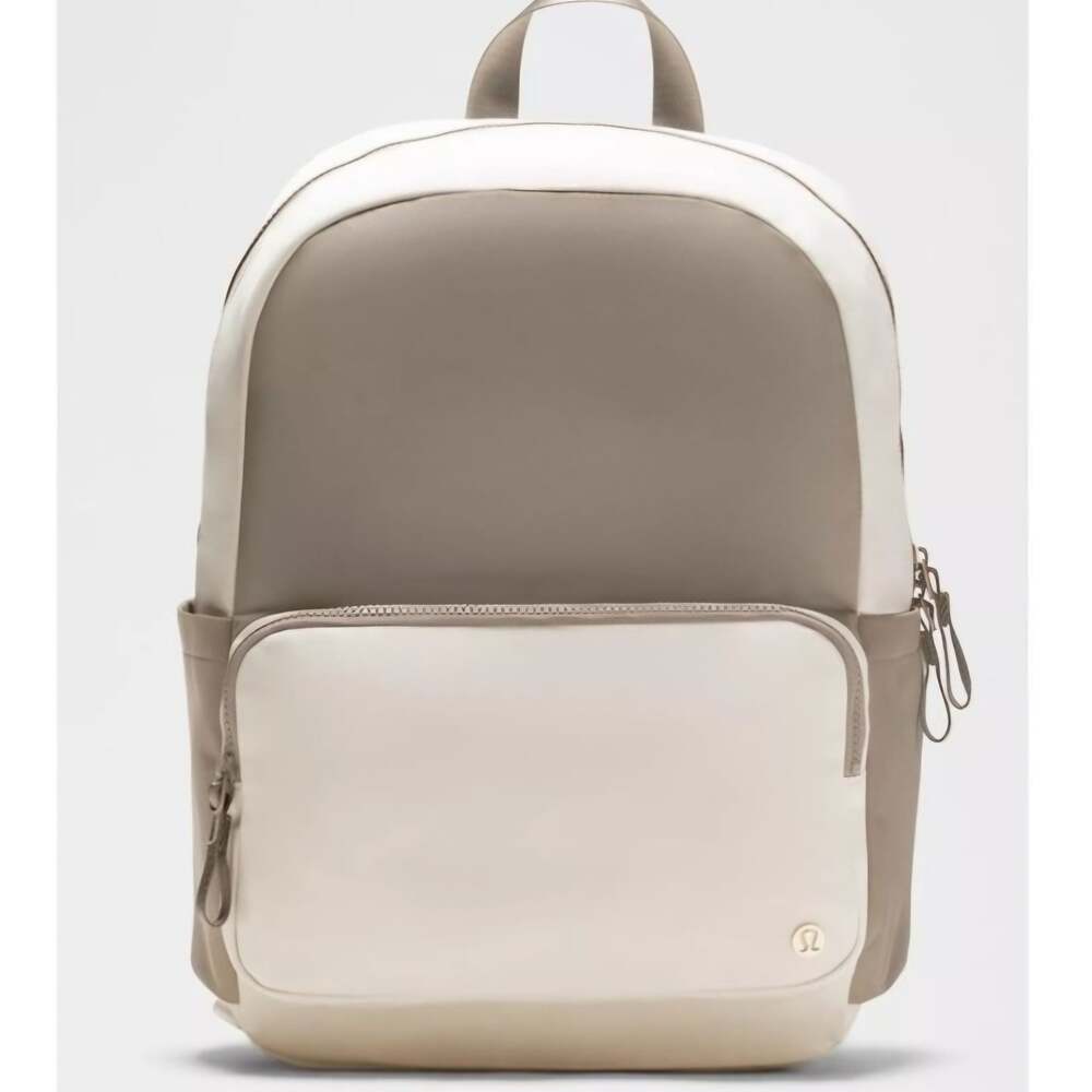 Lululemon New Crew Backpack in Warm Ash Grey/Light Ivory/Sheer Oak - Picture 2 of 8